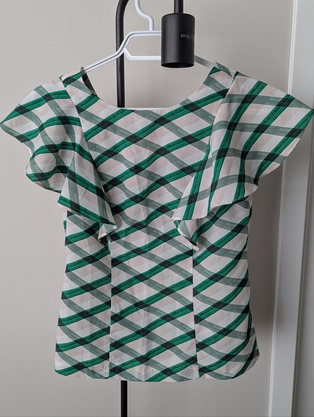 BR Green Flutter Sleeve Top 👚